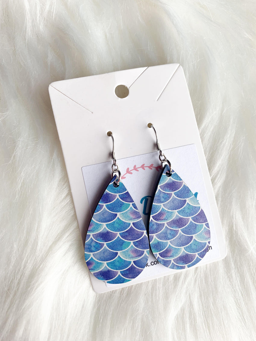 Mermaid Scales Teardrops