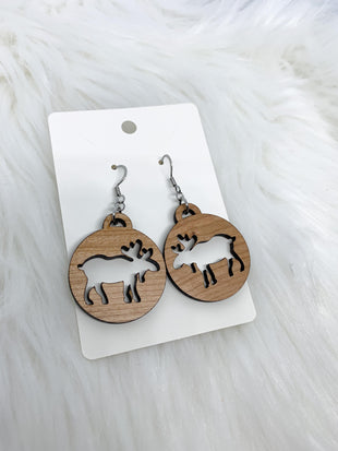 Moose Cutout Dangles