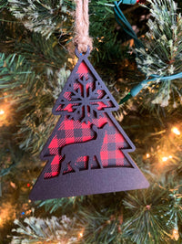 Woodland Themed Christmas Ornaments (Black)