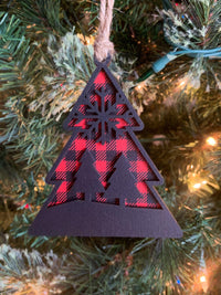 Woodland Themed Christmas Ornaments (Black)