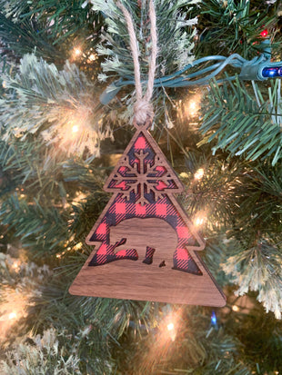 Woodland Themed Christmas Ornaments (Walnut)