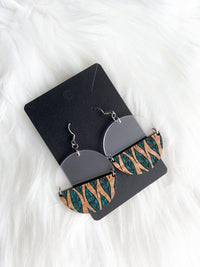 Painted Feathers - Stacked Circle Dangles