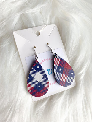 Patriotic Plaid with Stars