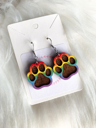 Paw Print Dangles