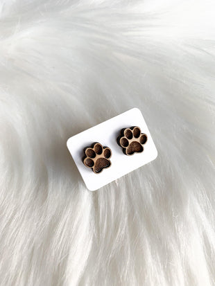 Paw Print Studs