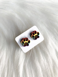 Paw Print Studs