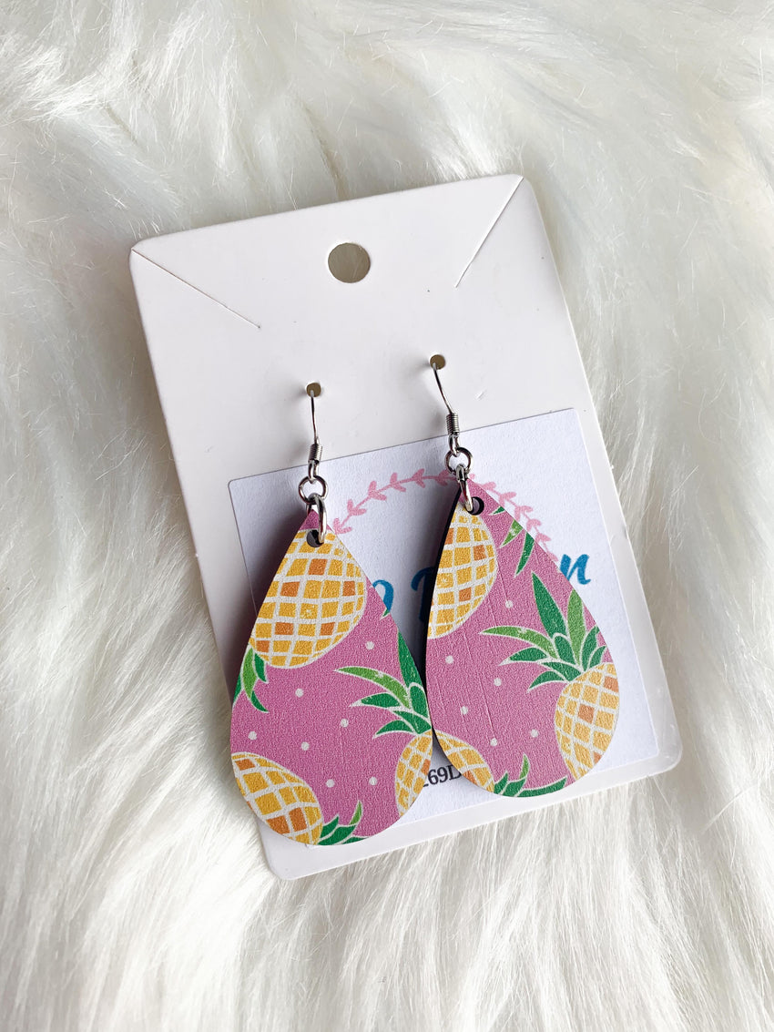 Pink Pineapple Teardrops