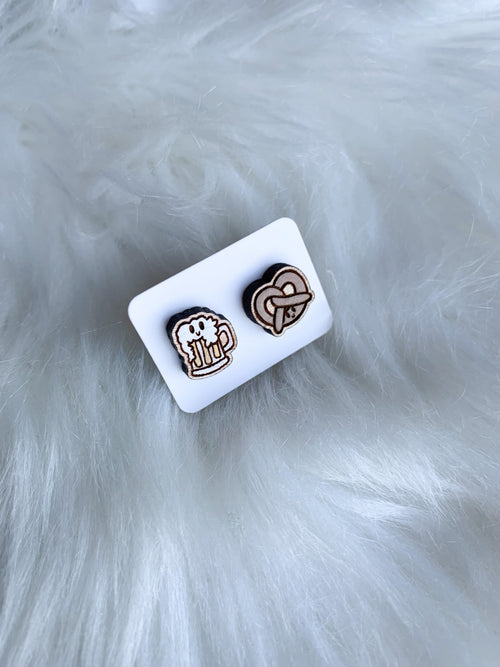 Mug and Pretzel Studs