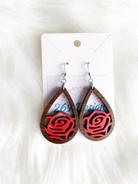 Red Rose Teardrop