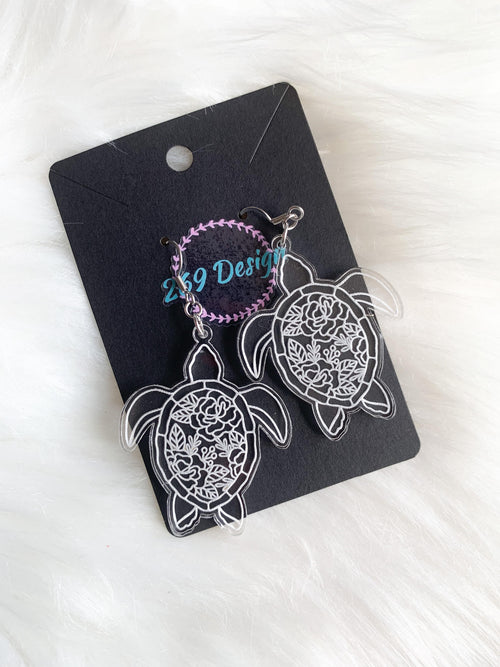 Engraved Sea Turtle Dangles