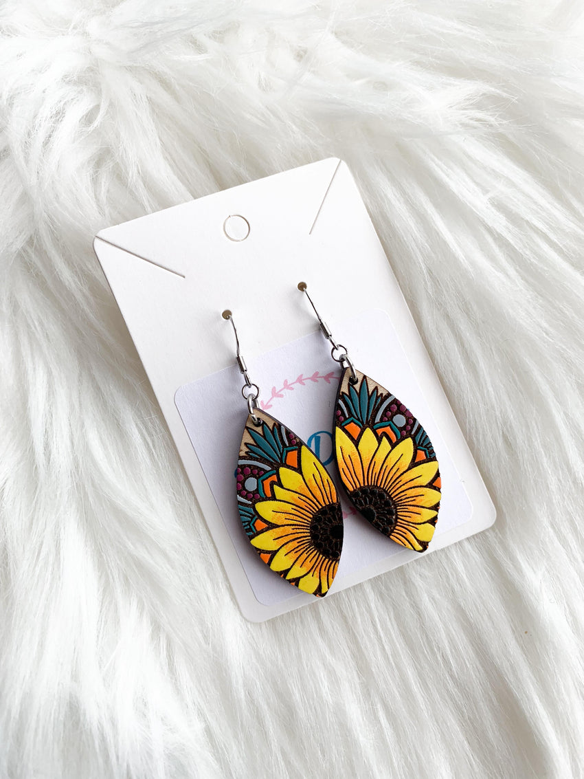 Fancy Sunflower Dangles