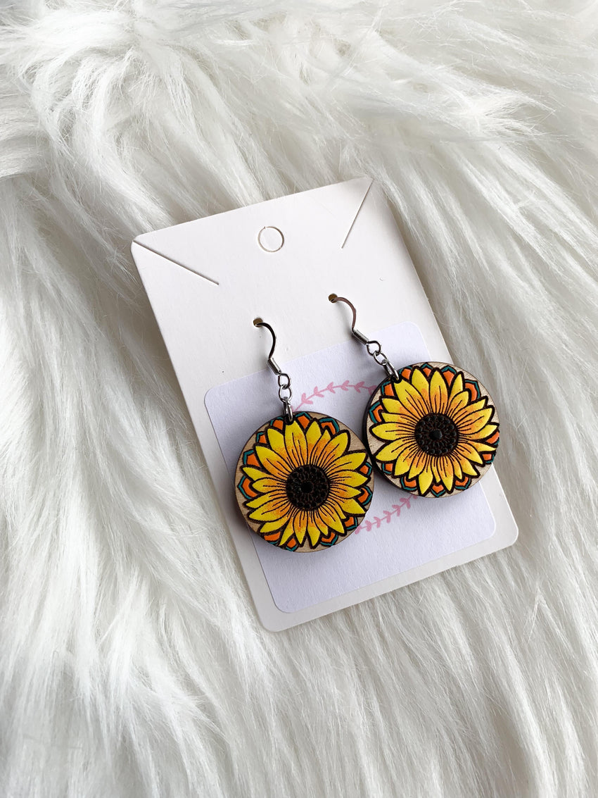 Round Sunflower Dangles