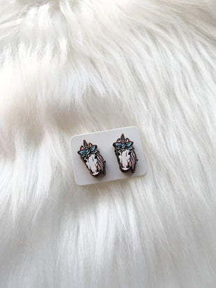 Unicorn Bandana Studs