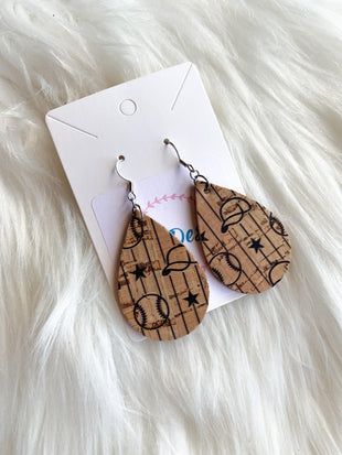 Baseball and Hat Teardrops (Cork)
