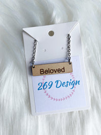 "Beloved" Bar Necklace