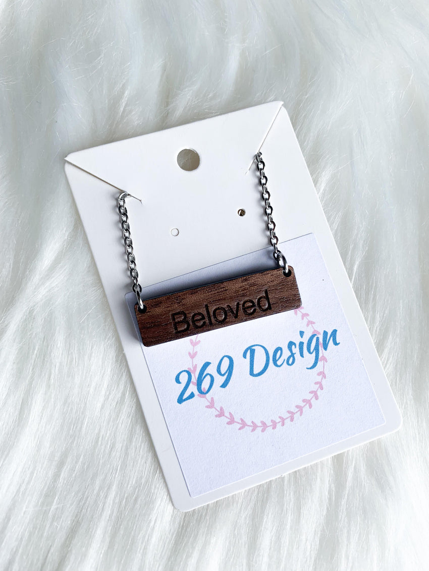 "Beloved" Bar Necklace