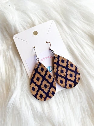 Blue Fancy Teardrops (Cork)