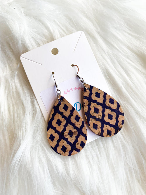 Blue Fancy Teardrops (Cork)