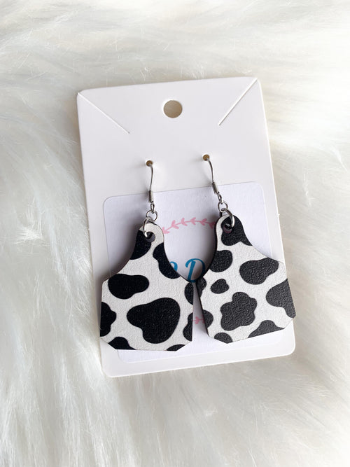 Cow Print Cow Tags