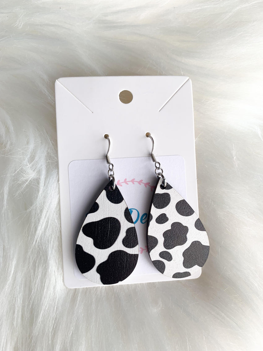 Cow Print Teardrops