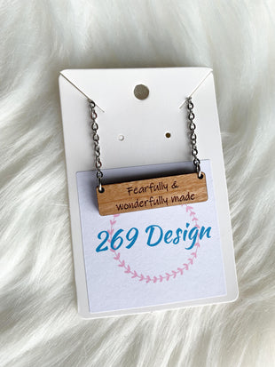 Fearfully and Wonderfully Made Bar Necklace