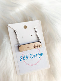 "Love" Bar Necklace