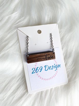 "Love" Bar Necklace