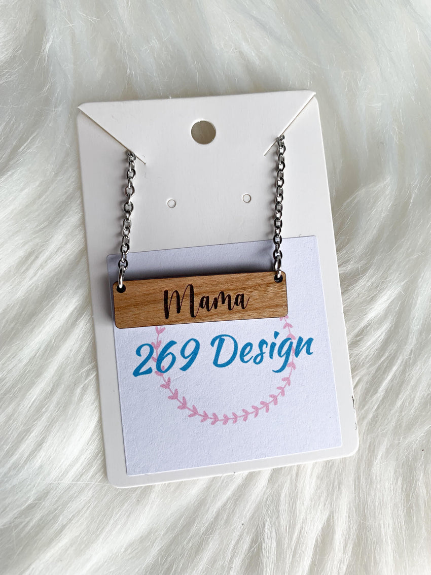 "Mama" Bar Necklace