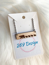 Mama Bear, 4 Cubs Necklace