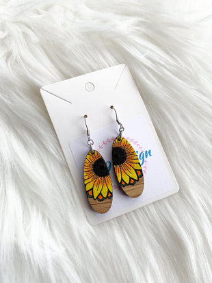 Oval Sunflower Dangles